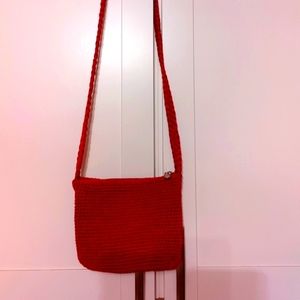 The Sak burgundy crochet crossbody